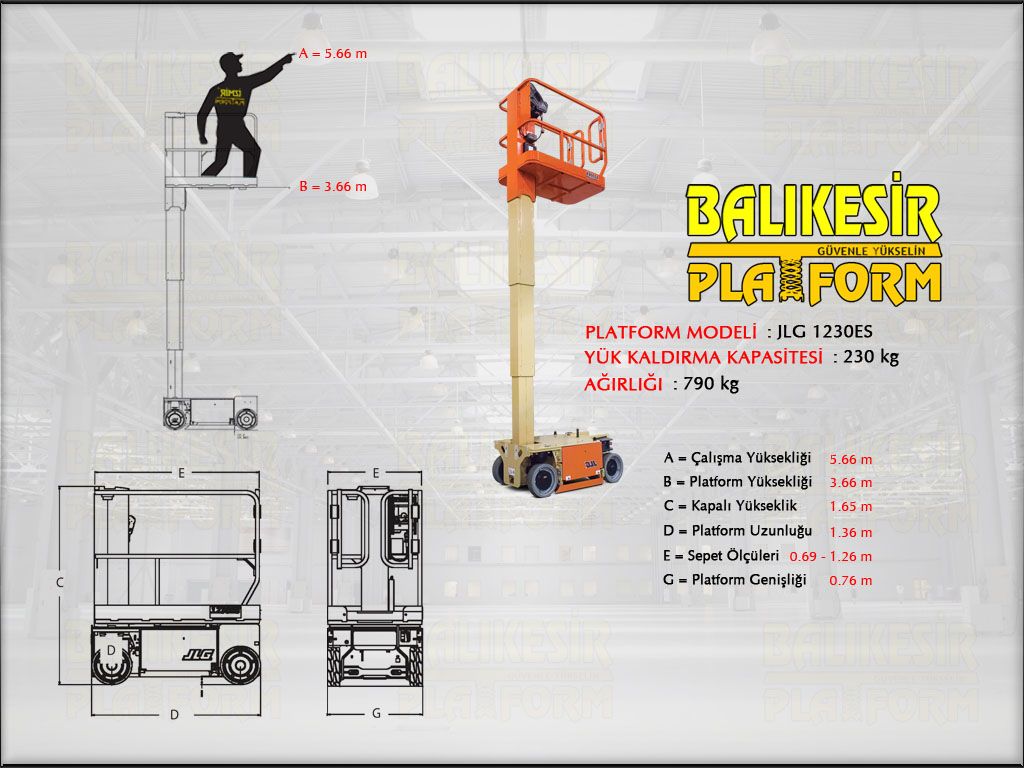 D�KEY PLATFORM - 6 Metre Dikey Platform